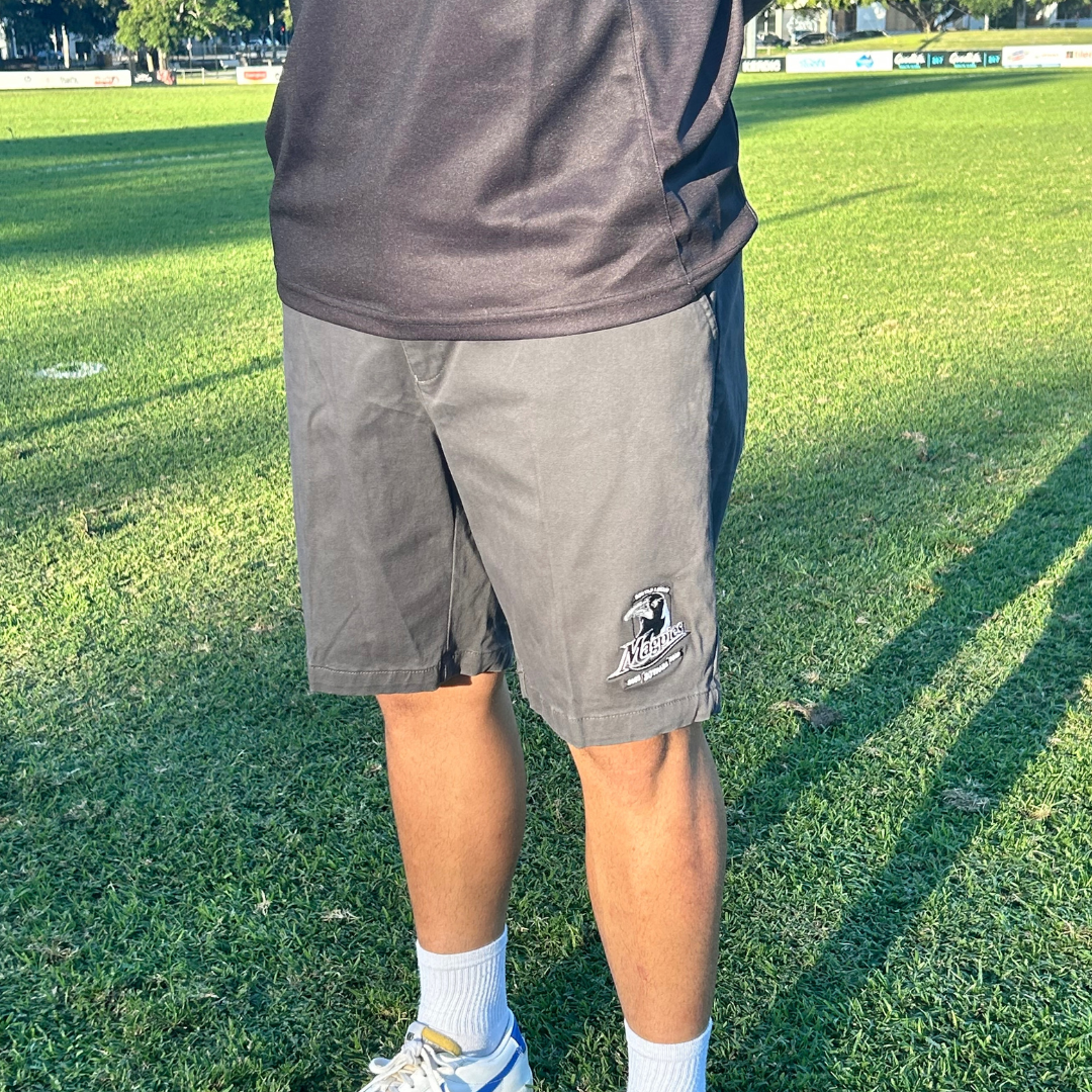 Mens Grey Chino Shorts